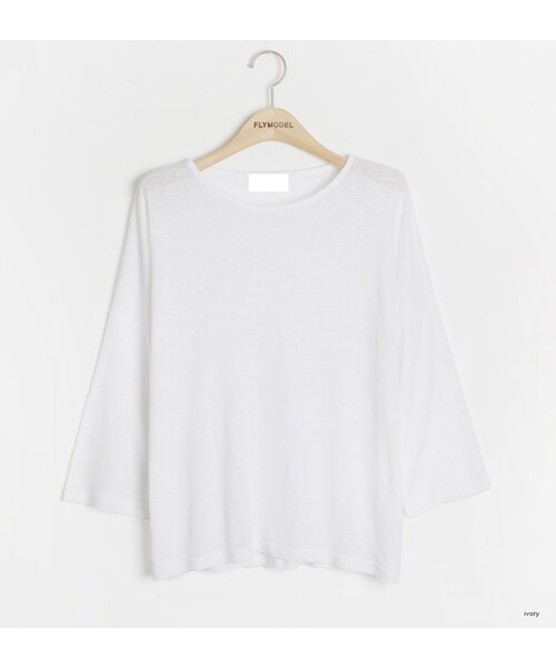 FLYMODEL(フライモデル)の「ベーシック8分袖ドロップショルダーTシャツ (P0000SXV)(Tシャツ/カットソー・レディース・FREE)」の1枚目の写真