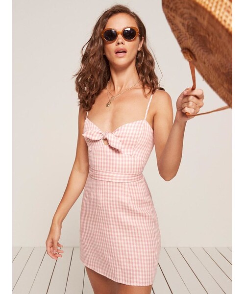 The Reformation(ザ リフォメーション)の「Beliz Dress(ワンピース・レディース・Linda/Black/Aruba・8/10/2P/6P/0P/8P/10P/12P/4P)」の3枚目の写真