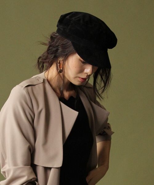 Andemiu（アンデミュウ）の「Ｆ／スエードマリンキャップ（帽子・グレー/ブラック）」の3枚目の写真