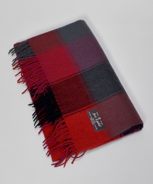 archives（アルシーヴ）の「チェックストール（ストール/ショール・レディース・ブラック/ベージュ/グリーン/ネイビー/ダークブルー/ピンク/レッド・MEDIUM）」の7枚目の写真