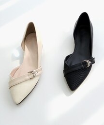 SOVOMALL |  インサイドアウトナナメベルトフラット(パンプス)