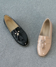 SOVOMALL | メタルチャームタッセルローファー(ローファー)