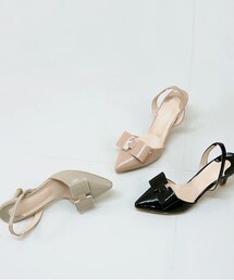 SOVOMALL | ビッグリボンスリングバックパンプス(パンプス)