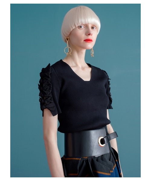 UN3D. リボンスリーブニット UN3D.（アンスリード）の「リボンスリーブニット（）」 - WEAR