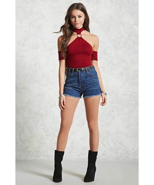 TW　オフショルダーボディスーツM FOREVER 21（フォーエバー トゥエンティーワン）の「Oリング