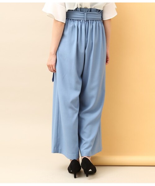 VIS(ビス)の「丸カンベルトハイウエストワイドパンツ(パンツ・ブラック/キャメル/ブルー系/ワイン系・S/M/L)」の7枚目の写真