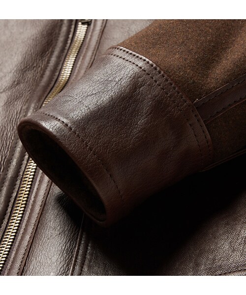 schott（ショット）の「Schott Type N-5A Shearling-Trimmed Leather