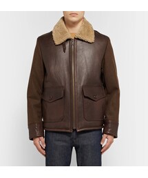 schott（ショット）の「Schott Type N-5A Shearling-Trimmed Leather