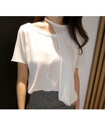 minsshop | ダブルチョーカーTシャツ(全4色)(Tシャツ/カットソー)