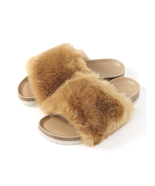 LORENA PAGGI ファーサンダル ベージュ　新品 LORENA PAGGI ファーサンダル ベージュ 新品 サンダル