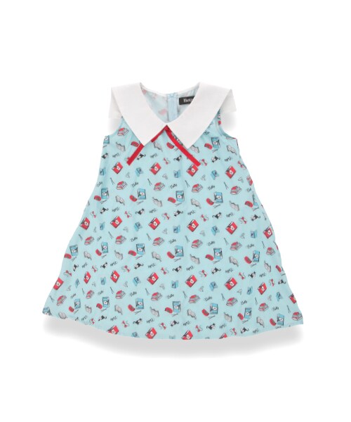 Betty ベティ の ダイヤリーパターンプリントワンピース ライトブルー ワンピース Wear