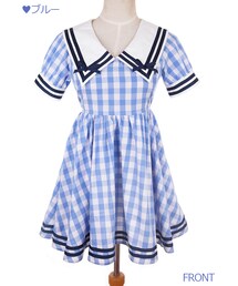 Bobon21 | ギンガムセーラーワンピース(ワンピース)