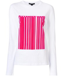 alexanderwang | Alexander Wang - バーコード柄 Tシャツ - women - コットン - S(Tシャツ/カットソー)