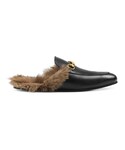 Gucci | Gucci - Princetown ミュール - men - レザー/Lama Fur - 8(Other Shoes)