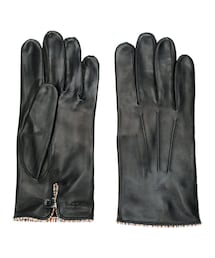 Paul Smith | Paul Smith - ストライプトリム手袋 - men - ラムスキン - M(手袋)