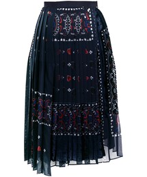 Sacai | Sacai - プリーツスカート - women - ポリエステル/キュプロ/レーヨン - 1(スカート)