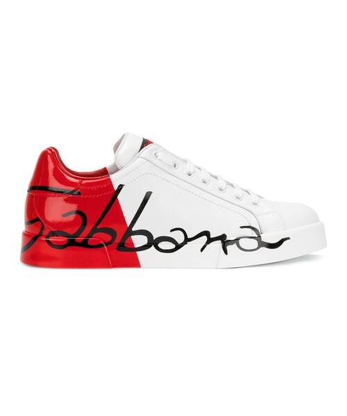 DOLCE&GABBANA(ドルチェアンドガッバーナ)の「Dolce & Gabbana - ロゴプリント スニーカー - men - カーフレザー/レザー/rubber - 41.5(スニーカー・メンズ・ホワイト・41.5)」の1枚目の写真