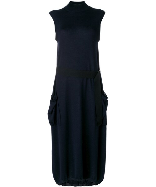 Jil Sander ジルサンダー の Jil Sander ノースリーブ ワンピース Women ウール バージンウール 34 ワンピース Wear