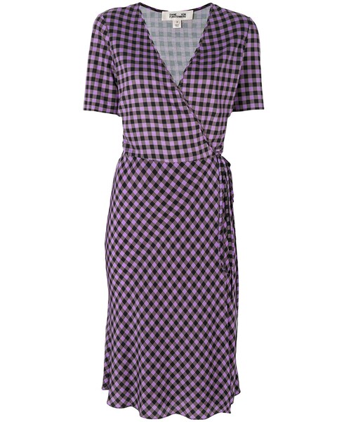 【DIANE VON FURSTENBERG】ミディワンピース チェック DIANE von FURSTENBERG(ダイアンフォンファステンバーグ)の