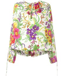 BALENCIAGA | Balenciaga - フローラル柄 ブラウス - women - シルク/ポリアミド - 34(シャツ/ブラウス)