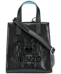KENZO Paris 黒　ナイロントートバッグ 関税込】新作◇KENZO ケンゾー◇クロスロゴ トートバッグ (KENZO