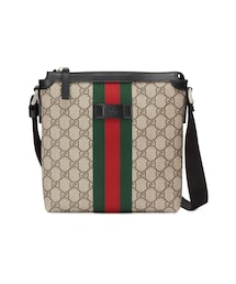 GUCCI | Gucci - GG Supreme メッセンジャーバッグ - men - レザー/ナイロン/Canvas - ワンサイズ(メッセンジャーバッグ)