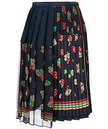 Sacai（サカイ）の「Sacai - フローラル柄 プリーツスカート - women