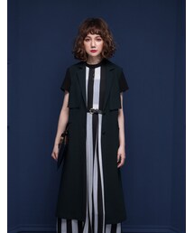 Marjorie | 遠行記憶，風衣領片長版背心外套(ジャケット/アウター)