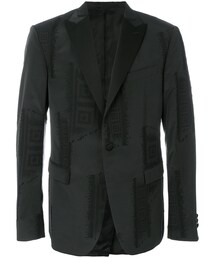 VERSACE | Versace - １つボタンブレザー - men - コットン/アクリル/ポリアミド/ポリエステルキュプロビスコース - 48(スーツジャケット)