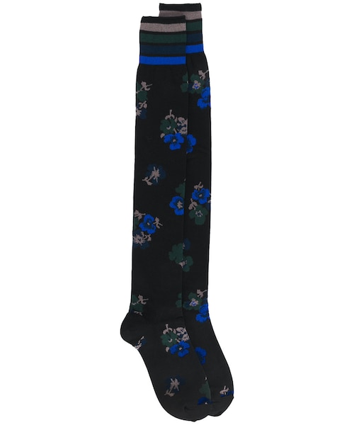 Sacai(サカイ)の「Sacai - ニーハイソックス - women - コットン - ワンサイズ(ソックス/靴下・レディース・ブラック・ワンサイズ)」の1枚目の写真