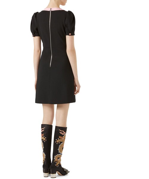 GUCCI（グッチ）の「Gucci Puffed-Sleeve Button Dress with Bow