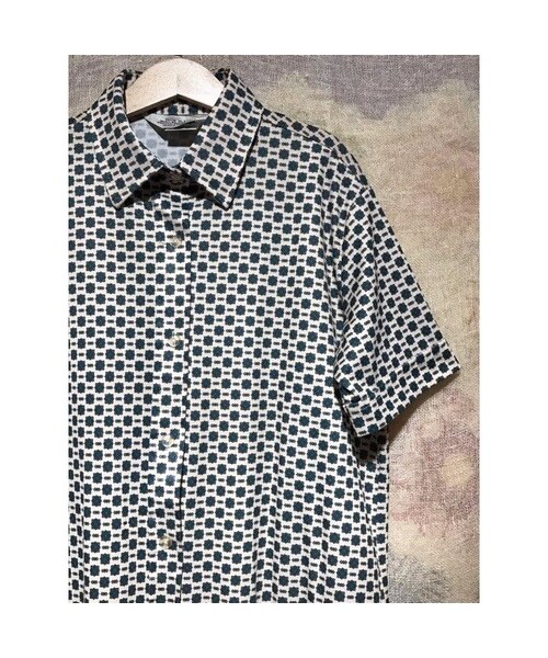 Vintage Clothing ヴィンテージクロージング の 1980年代 Sears 小紋柄 ポリエステルシャツ シャツ ブラウス Wear