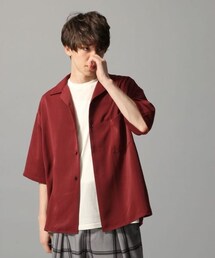 HARE | サテンオープンネックシャツ(トップス)