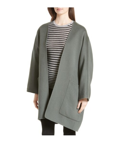 VINCE（ヴィンス）の「Women's Vince Reversible Wool & Cashmere Clutch Coat（ジャケット/アウター・レディース・Black/Blue・Large/Medium/Small/X-Small）」の4枚目の写真