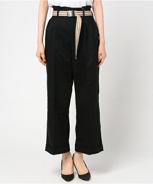 archives（アルシーヴ）の「ツイルタックワイドパンツ（その他パンツ・レディース・ブラック/モカ/ベージュ・MEDIUM）」の4枚目の写真