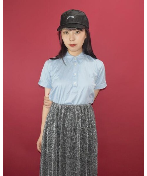 A.D.G（エーディージー）の「(全2色)"THRASHER" Embroidery Logo Satin Cap（キャップ・レディース・FREE）」の2枚目の写真