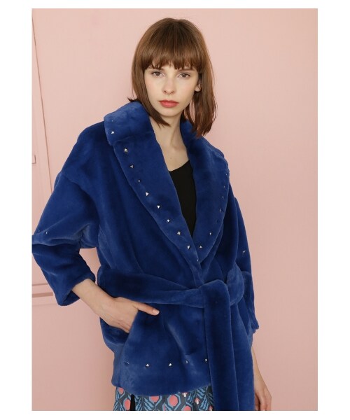 FURFUR（ファーファー）の「エコファースタッズコート（ファーアウター 