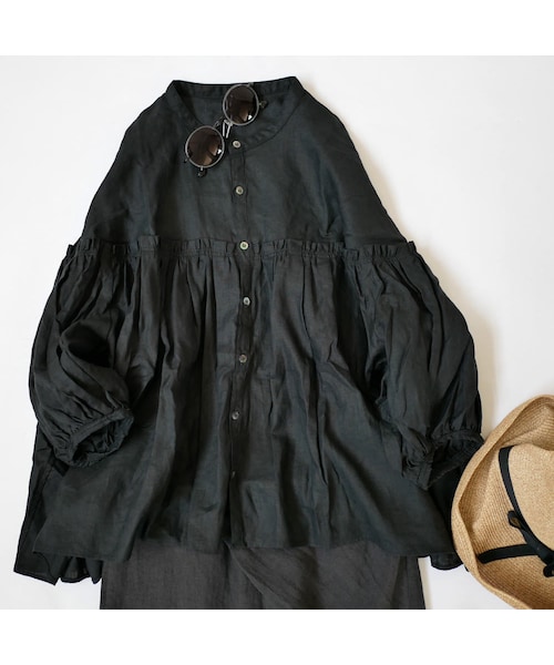 UNIVERSAL TISSU◆長袖ブラウス/--/リネン/BLK/UT171BL001 楽天市場】UNIVERSAL TISSU ユニバーサルティシュ フレンチ