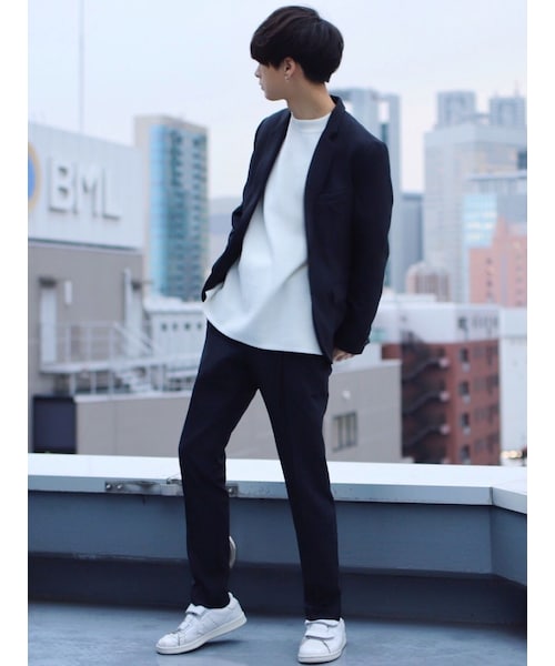 LIDNM（リドム）の「2WAYストレッチPEジャケット（テーラードジャケット・メンズ・ブラック・S, M, L）」の6枚目の写真