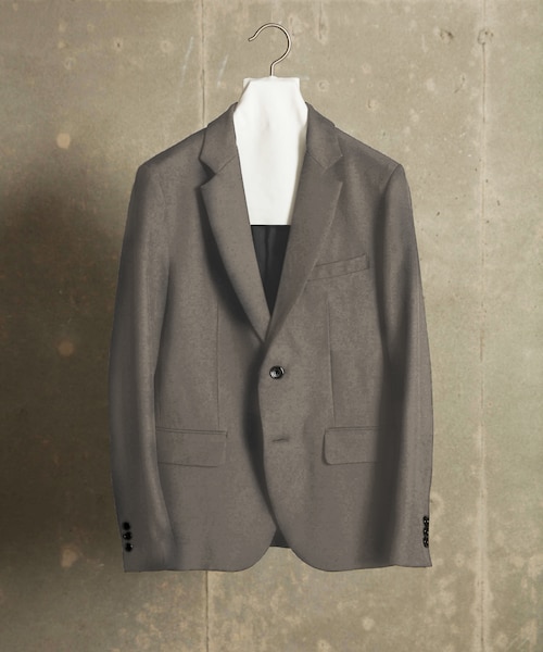LIDNM（リドム）の「2WAYストレッチPEジャケット（テーラードジャケット・メンズ・グレージュ・S, M, L）」の2枚目の写真