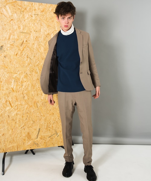 LIDNM（リドム）の「2WAYストレッチPEジャケット（テーラードジャケット・メンズ・グレージュ・S, M, L）」の4枚目の写真