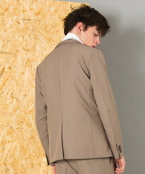 LIDNM（リドム）の「2WAYストレッチPEジャケット（テーラードジャケット・メンズ・グレージュ・S, M, L）」の6枚目の写真