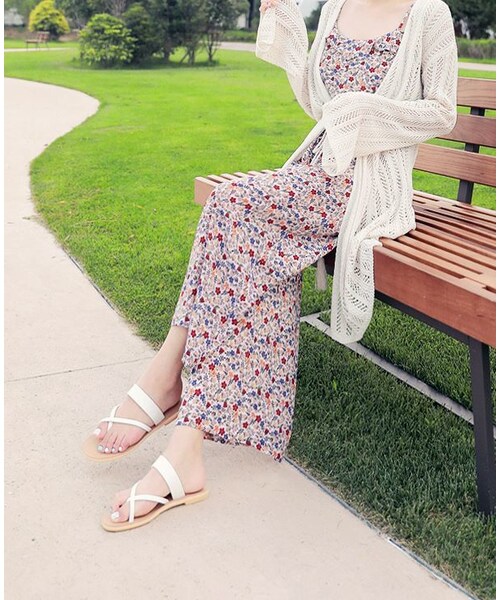 HOTPING(ホッピン)の「クロストングサンダル(サンダル・レディース・ホワイト・23.0)」の1枚目の写真