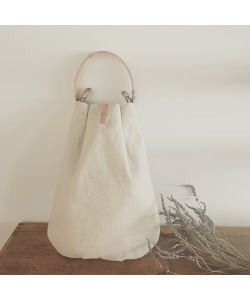 Handmade ハンドメイド の バゲットのための巾着バッグ ベルトは風呂敷バッグのベルトとしても ショルダーバッグ Wear