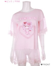 Bobon21 | RimoイラストSWAGトップス-全２色-(Tシャツ/カットソー)