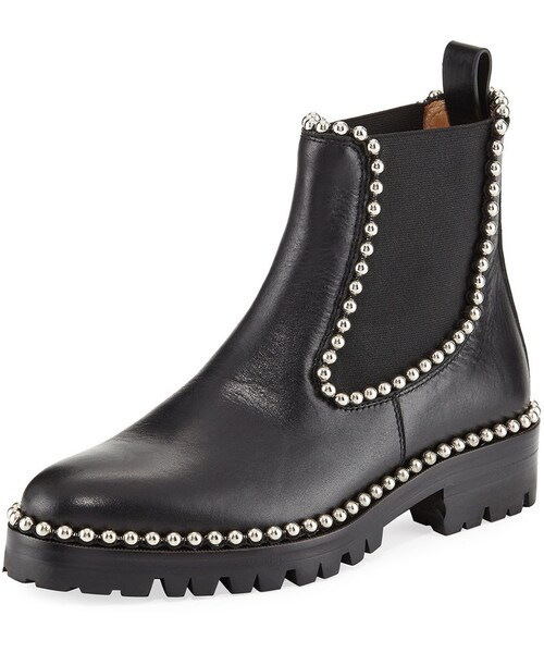 alexanderwang(アレキサンダーワン)の「Alexander Wang Spencer Studded Chelsea Boot, Black(ブーツ・レディース・Black・6B / 36EU/8.5B / 38.5EU/6.5B / 36.5EU/9.5B / 39.5EU/7.5B / 37.5EU/7B / 37EU/9B / 39EU/10B / 40EU/8B / 38EU)」の2枚目の写真