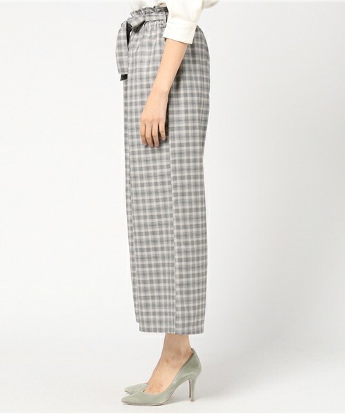 archives（アルシーヴ）の「グレンチェックウエストリラックスパンツ（その他パンツ・レディース・オフホワイト/チャコールグレー・MEDIUM）」の4枚目の写真
