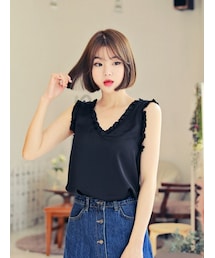 HOTPING | フリルポイントスリーブレスブラウス(シャツ/ブラウス)