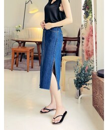 HOTPING | フロントボタンデニムスカート(デニムスカート)