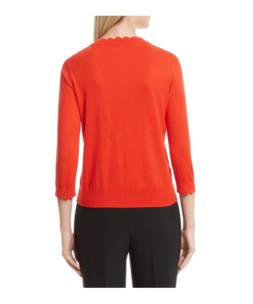 kate spade new york（ケイトスペード ニューヨーク）の「Women's Kate Spade New York Scallop Silk Blend Cardigan（カーディガン/ボレロ・レディース・Pink・XX-Small/X-Small）」の4枚目の写真